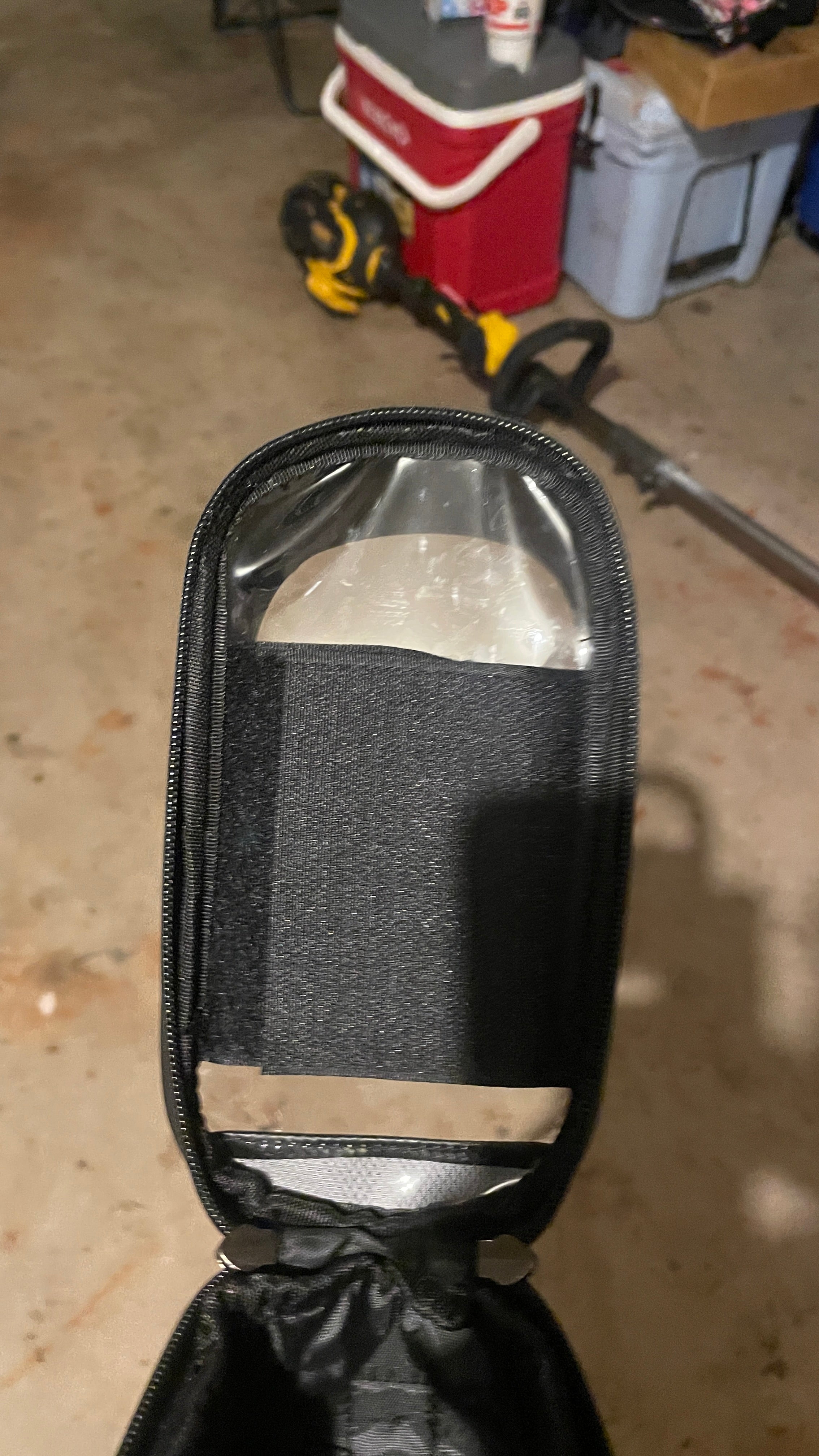 Black bike front frame bag