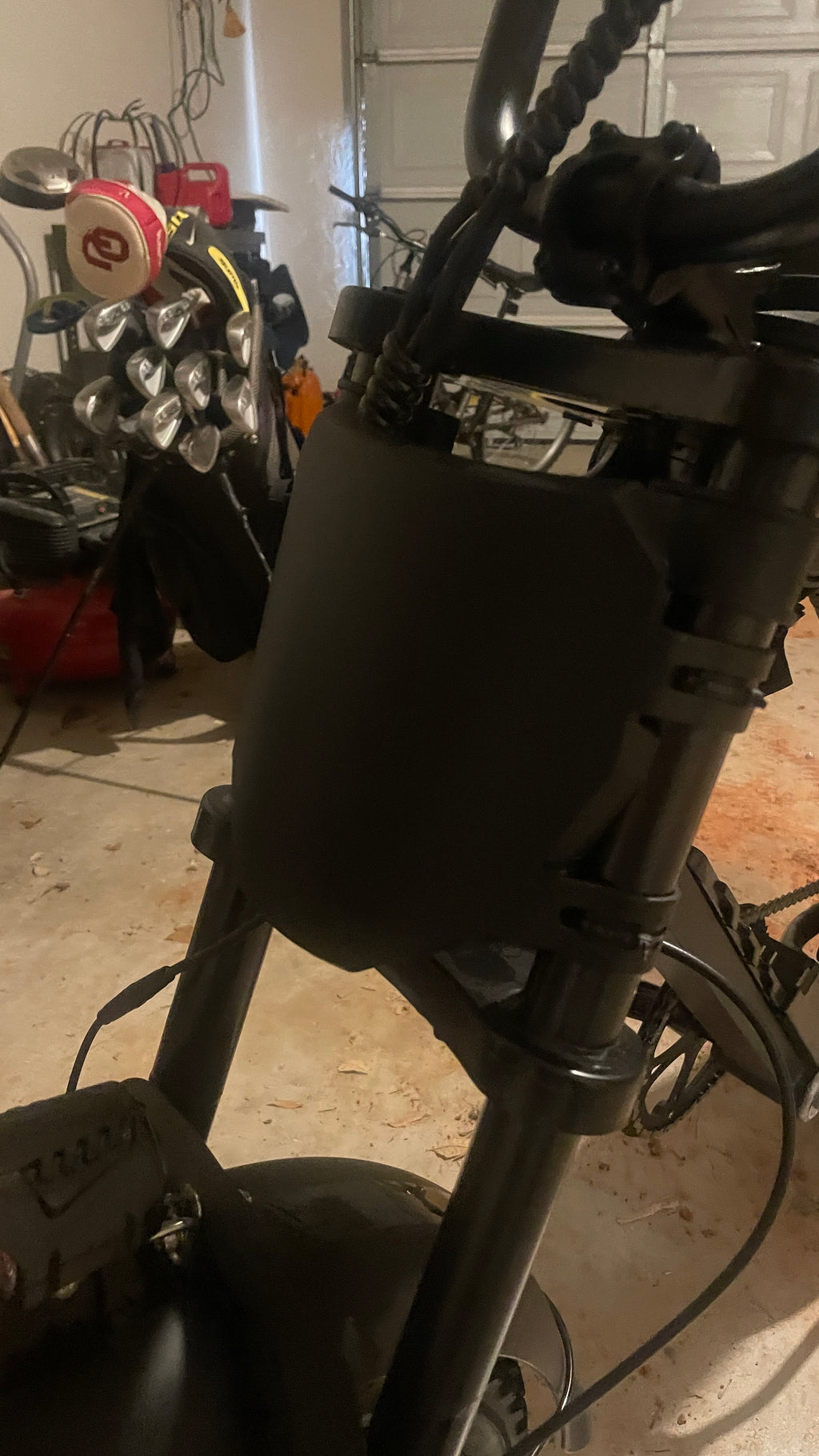 Black e-bike plate