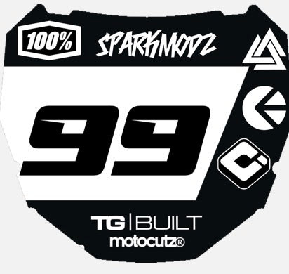 Black 99 odi plate decal
