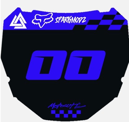Blue 00 odi plate decal